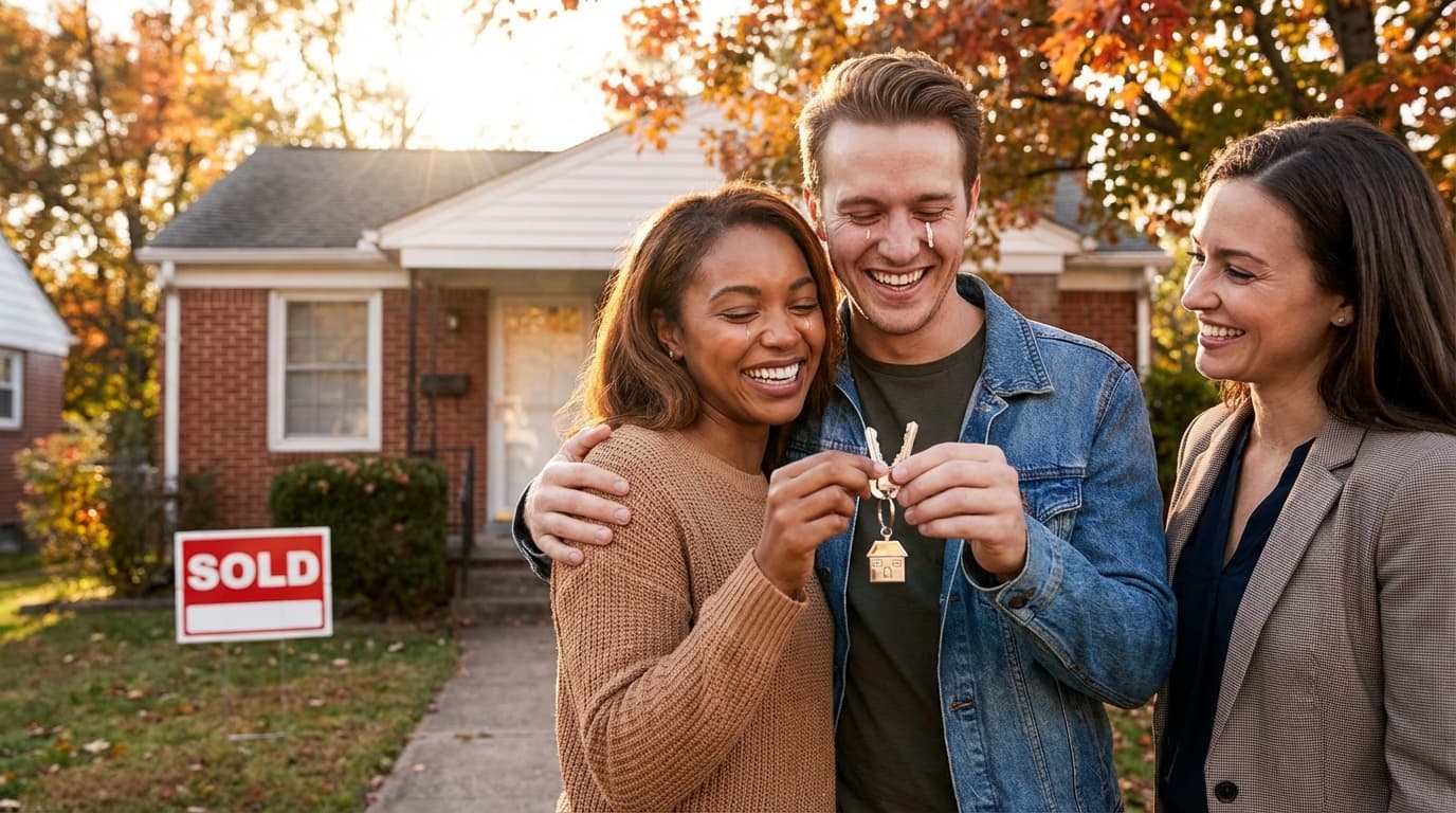 Family reviewing homeownership options at kitchen table