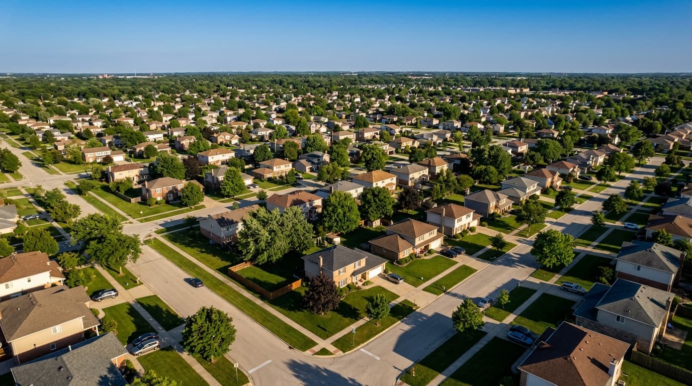 Illinois state outline with homeownership program highlights